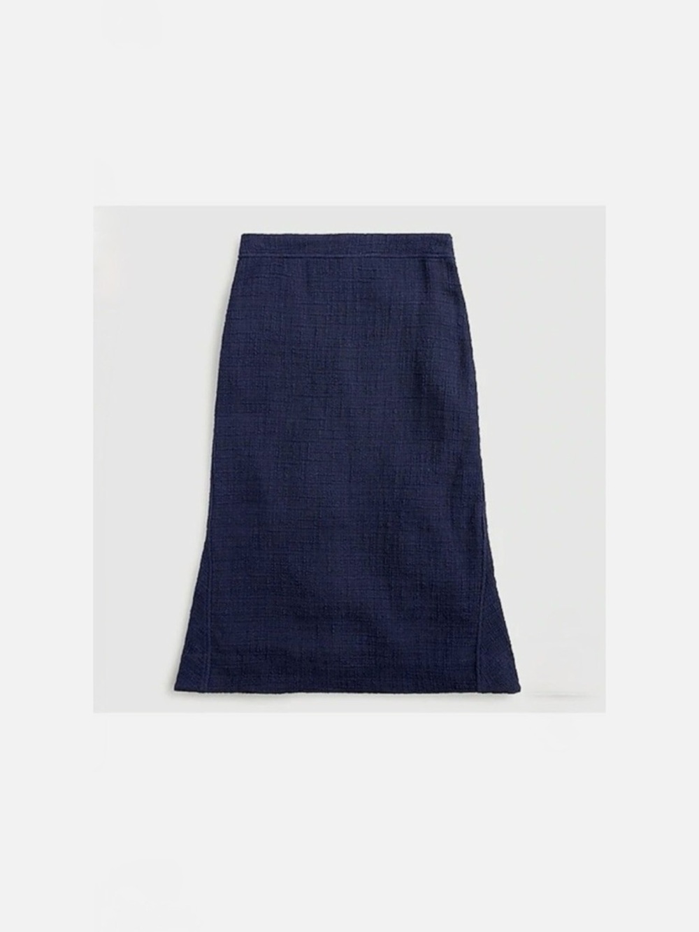 J. Crew Navy Textured A-Line Midi Skirt